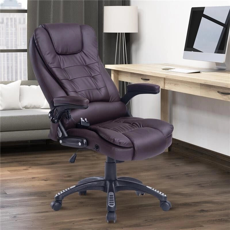 POLTRONA SEDIA MASSAGGIANTE DA UFFICIO CON RISCALDAMENTO 62 X 68 X111-121 CM