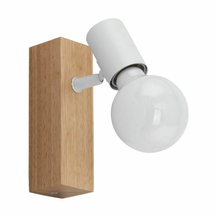 Faretto da Parete Legno Lampada Interno Applique 1 Luce Vintage Townshend 3 Eglo