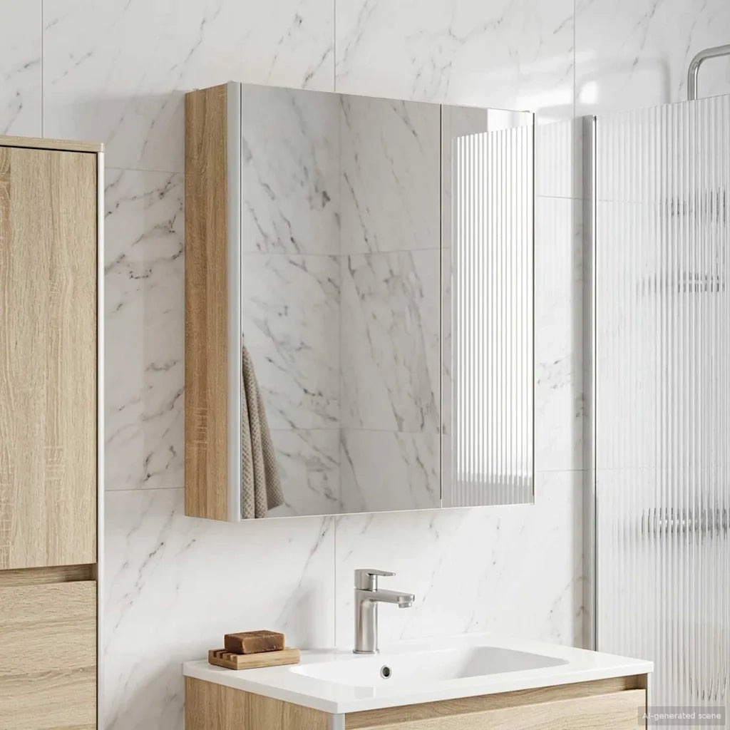 Mobiletto per specchio da bagno Rovere Sonoma 889241