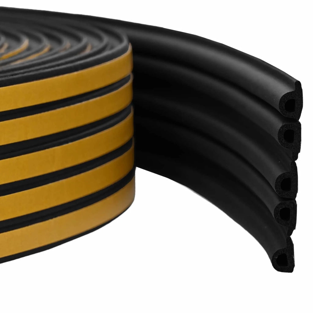 Nastro adesivo per finestre Nero 9 x 6 mm 50 m Schiuma EPDM 42038160