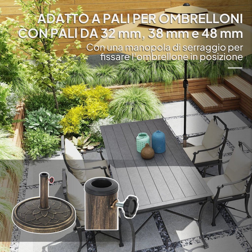 Base per Ombrellone ¨C zephmum ¨C Bronzo, Resina, ?46x34 cm