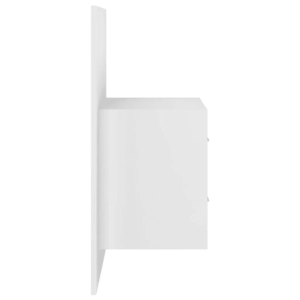 Testiera per Letto con Comodini in Legno Multistrato Bianco 3115708