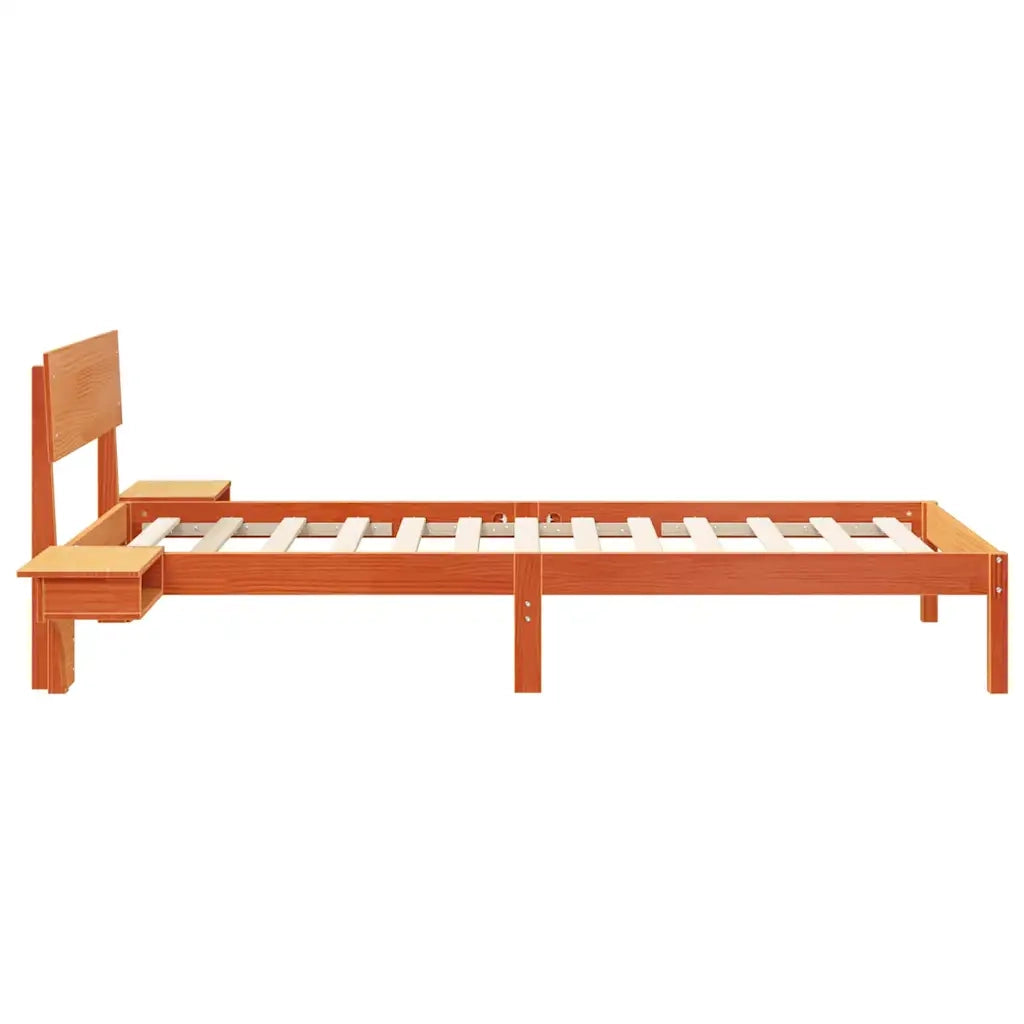 Struttura del letto Marrone cerato 90 x 190 cm Pino massello 873471