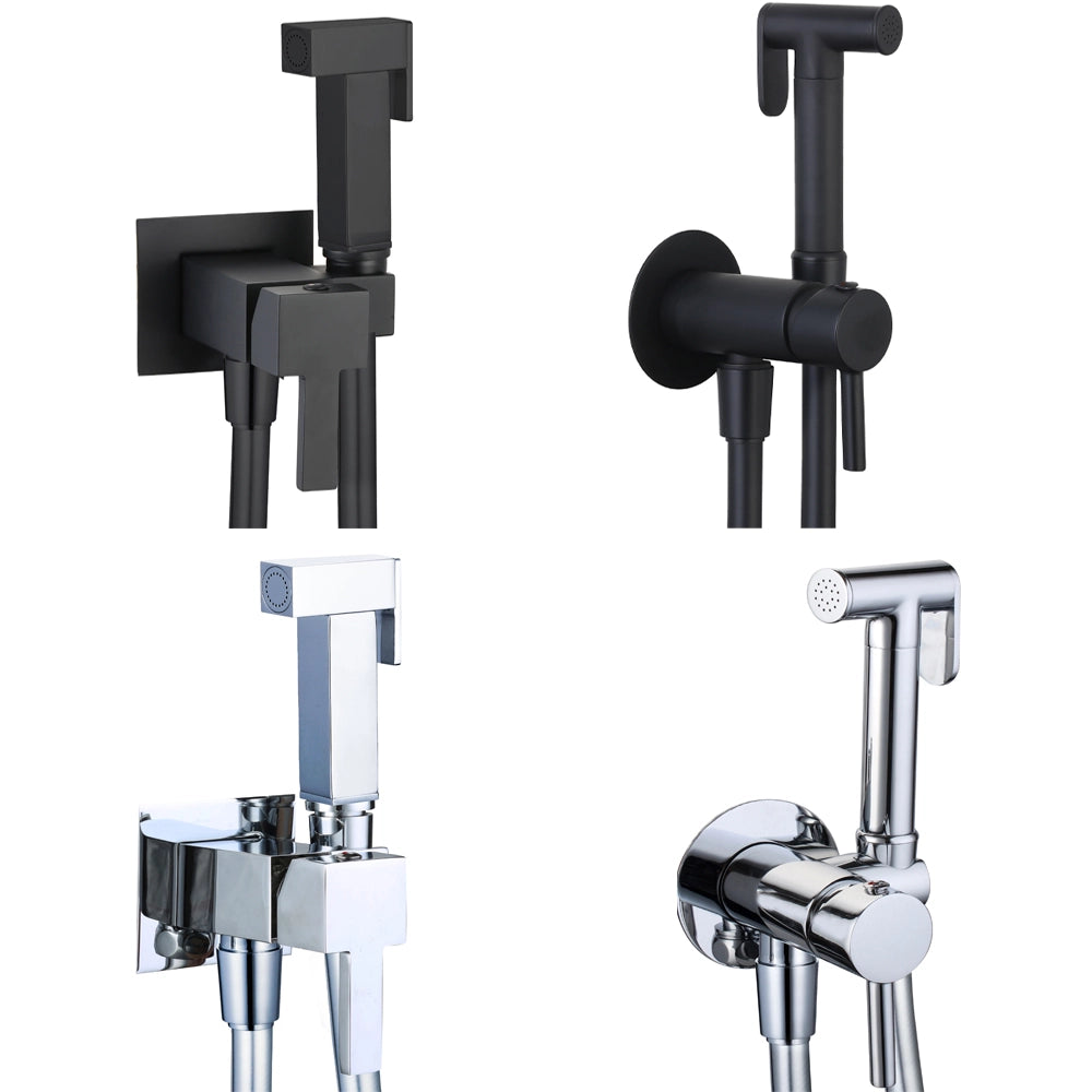Kit idroscopino acqua calda e fredda shut-off azionamento a leva ottone ogomondo *** finitura- nero quadro, confezione 1