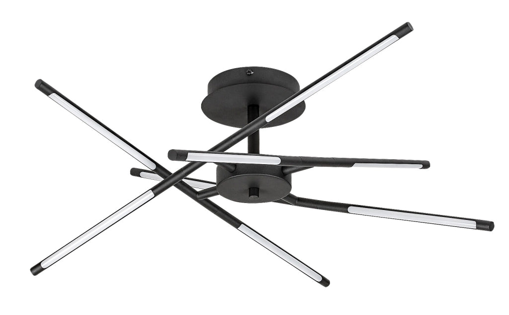 Plafoniera LED Rabalux Henli moderna nera 30W 76cm