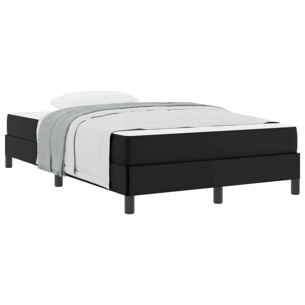 Struttura del letto con materasso Nero 120 x 190 cm Tessuto 3398618