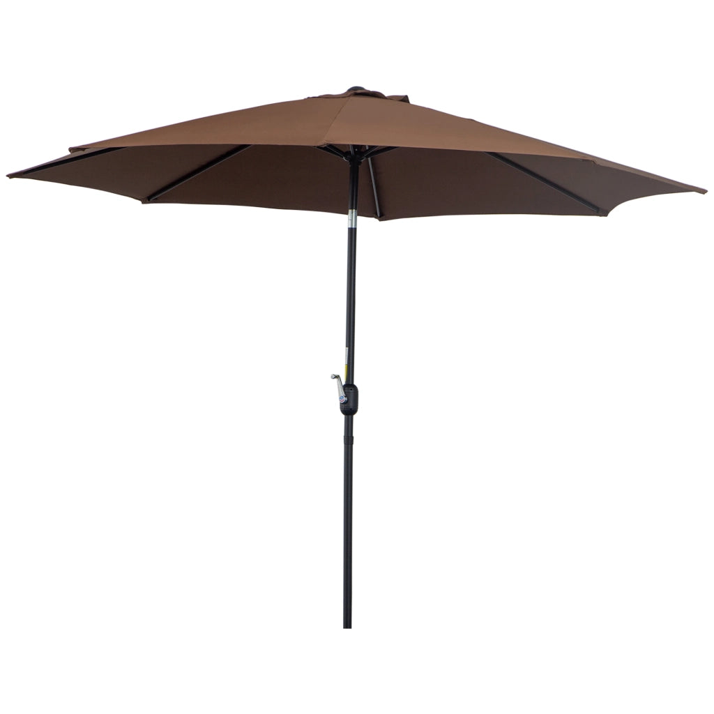 Ombrellone da Giardino ¨C zephmum ¨C 295x250 cm Grigio con Manovella e Inclinazione