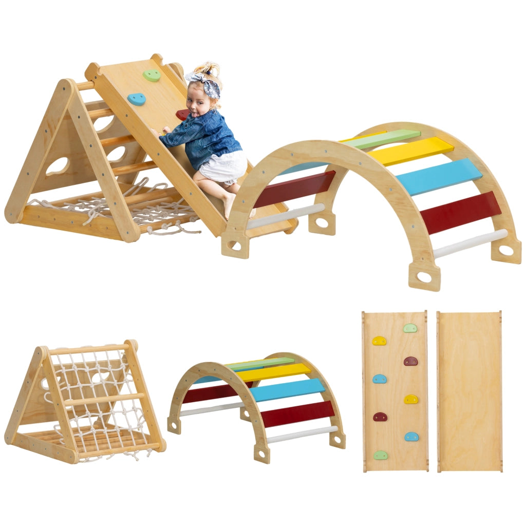Casetta da interno con scivolo e arco per arrampicata ¨C Minimal ¨C Multicolore