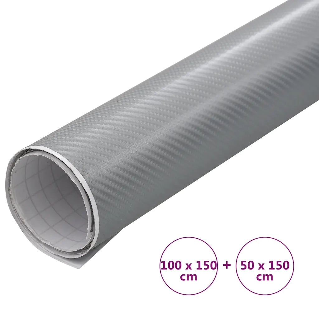 Pellicole per Auto 2 pz 4D Argento 100x150 cm+50x150 cm CFW2205447