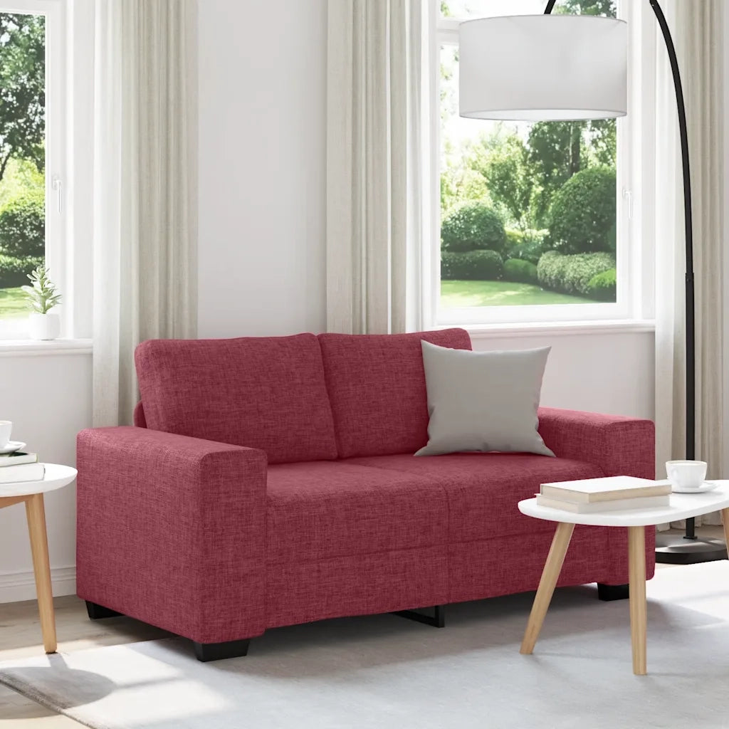 Divano a 2 Posti-Sofa 2 Posti Rosso Vino 120 cm in Tessuto 420159