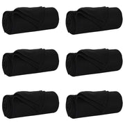 Coperte da Pile 6 pz Nero 270 x 240 cm Panno