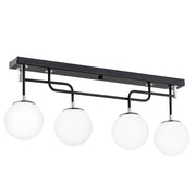 Plafoniera moderna GATUS Alfa metallo nero/bianco 4xE14
