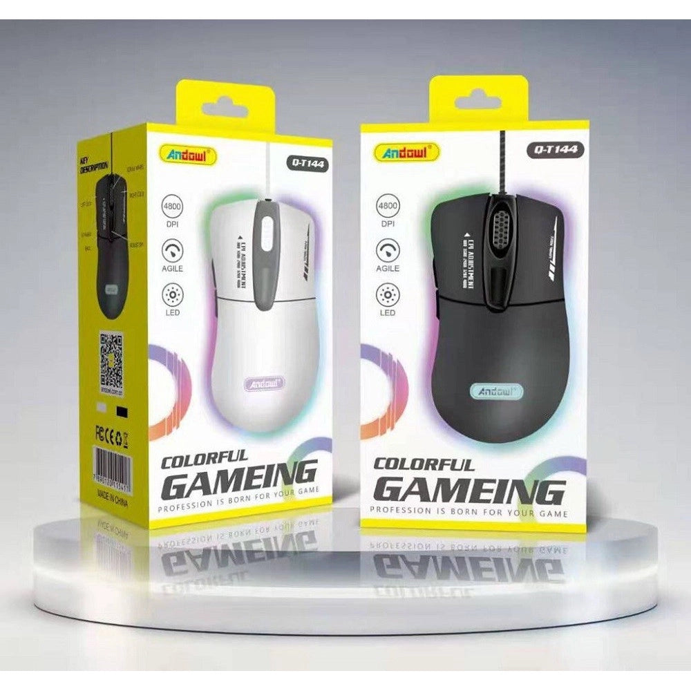 Trade Shop - Mouse Gaming Led Per Pc Notebook Laptop Dpi Regolabile Filo Usb Ottico Q-t144 -