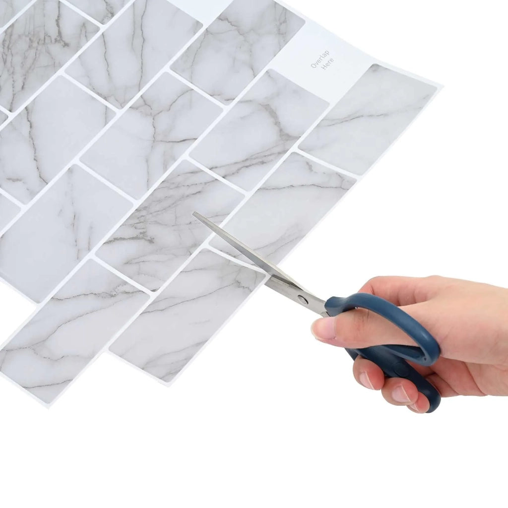 Piastrella subway 10 pcs Marmo Bianco 30 x 30 cm 42046129