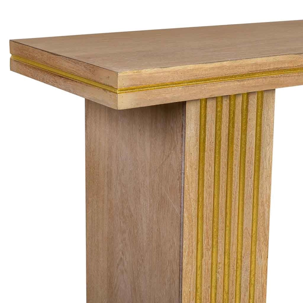 Mobile da ingresso in legno marrone 140.5x40x81.5