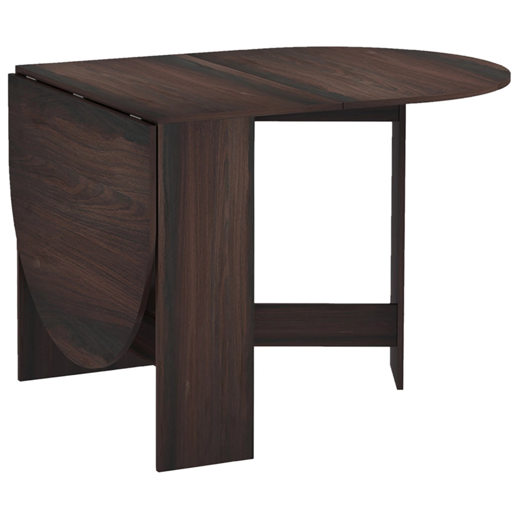 Tavolo Pieghevole con Ribalte Ovale ¨C Minimal ¨C Legno, Marrone