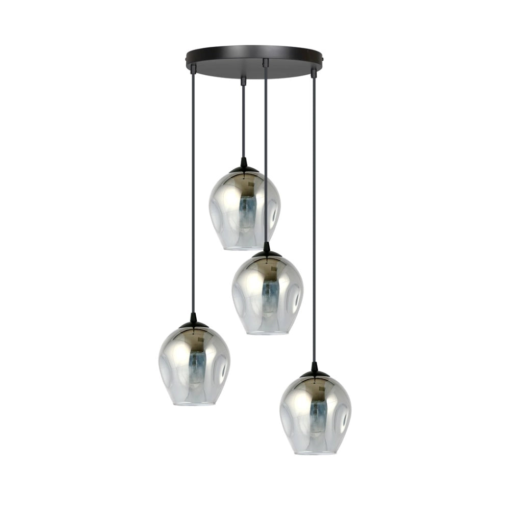 Lampadario Emibig ISTAR Premium 4xE27 in nero grafite