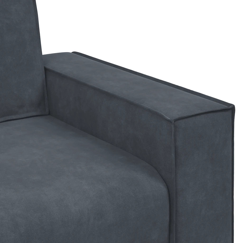 Divano a 2 Posti grigio scuro 160x78x84 cm in Velluto 4105011