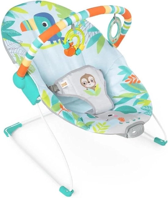 Babyschermo Safari Fun con Toucan multicolore con funzione ronzante.