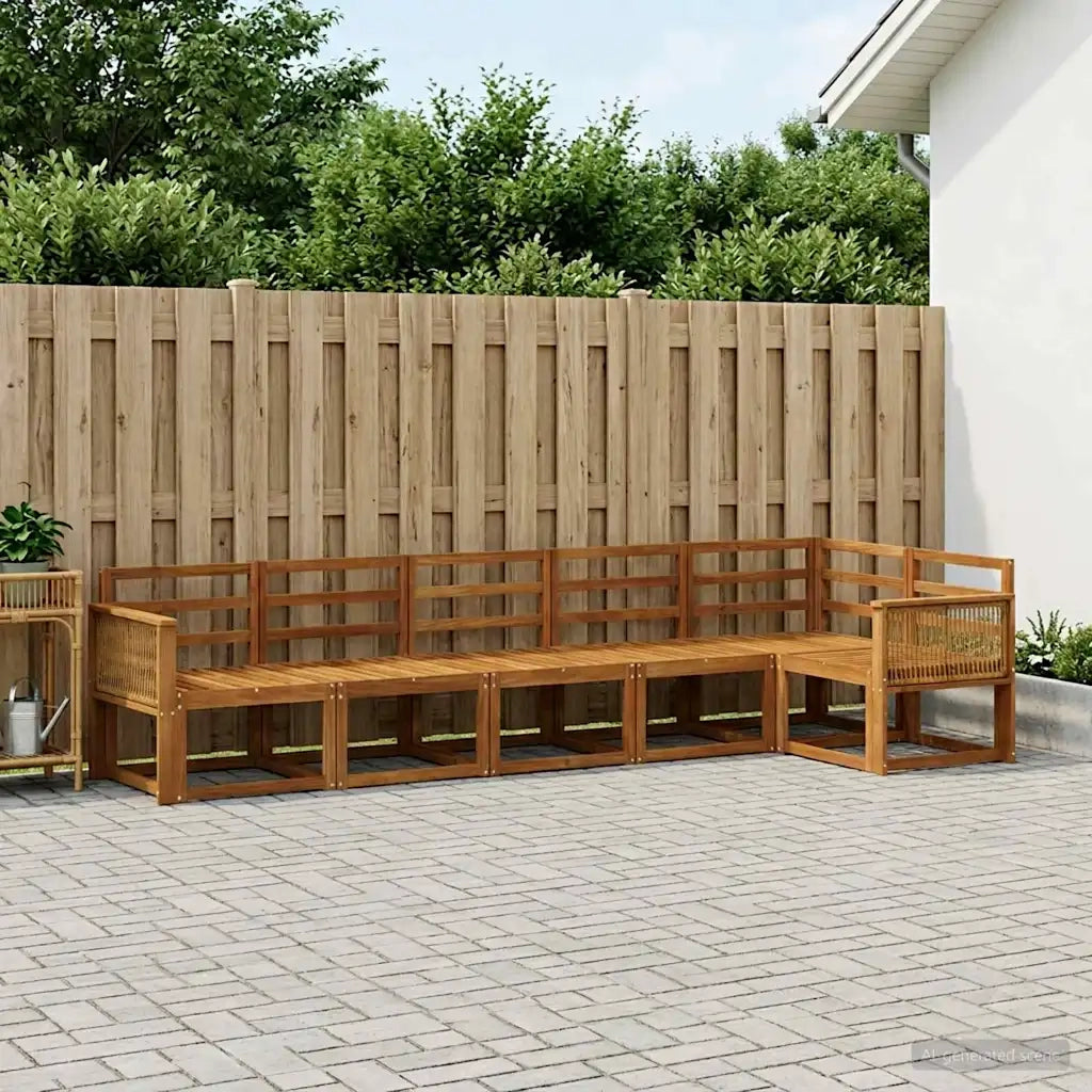 Set di divani da esterno 6 pcs Naturale