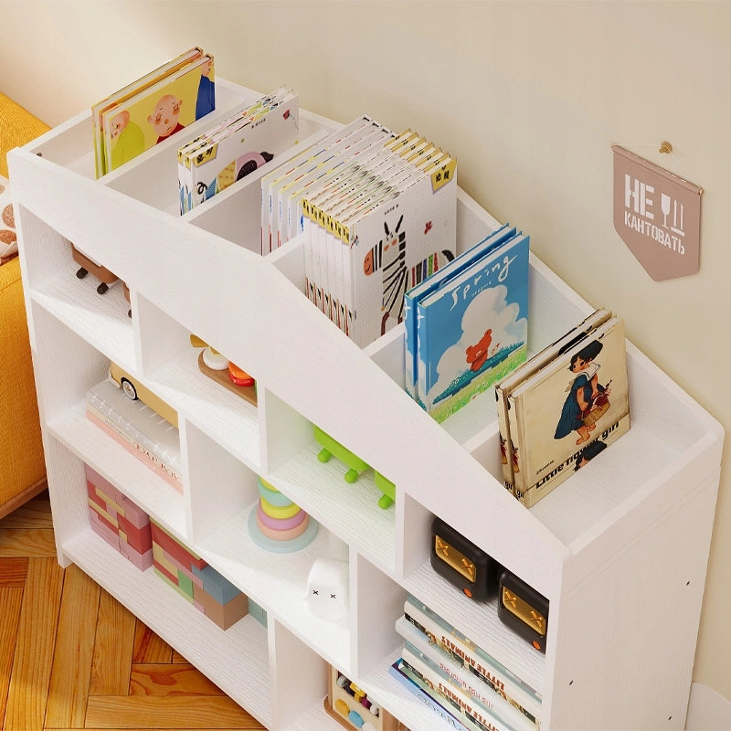 Scaffale bianco per bambini per giocattoli, libri, accessori, organizer, 9 scomparti
