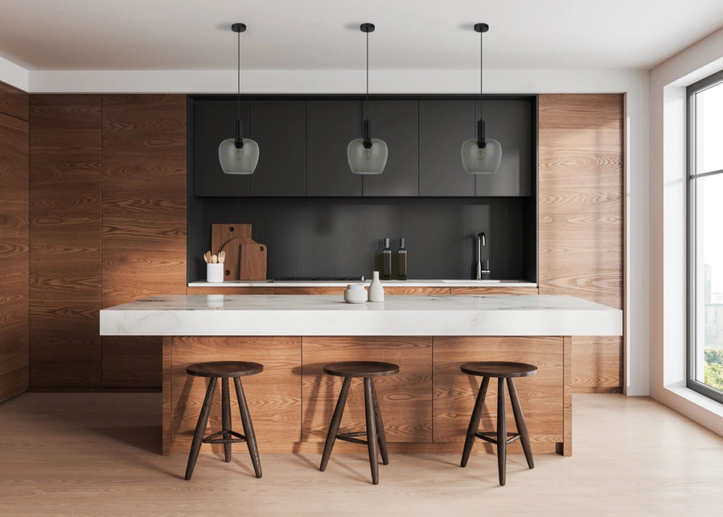 Lampada sospensione loft nera vetro fumé E27 Italux