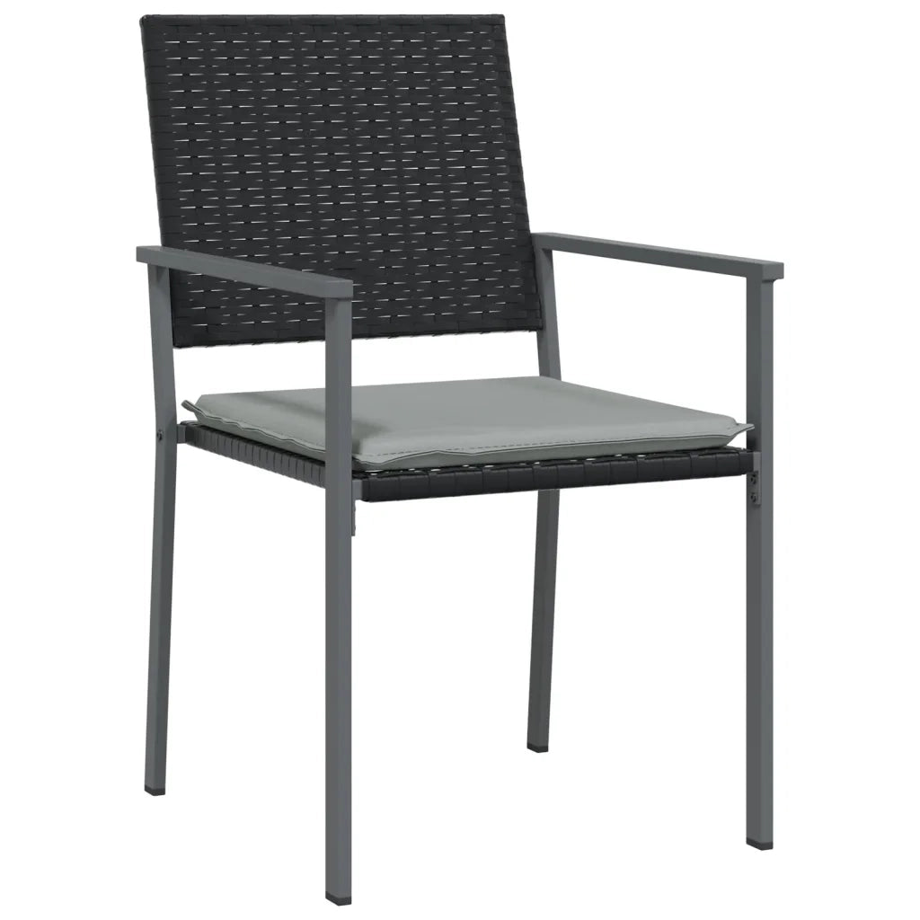 Set Pranzo da Giardino 7 pz con Cuscini in Polyrattan e Acciaio 3187006