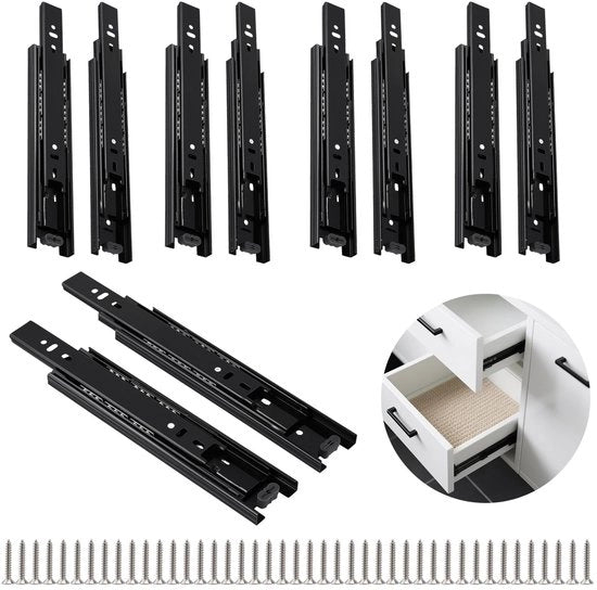 Geleider per sollevamento 10 pezzi - Retrattile - 20 cm - Montaggio al pavimento - Acciaio freddo stampato - Robusto e duraturo - Rame di ritiro