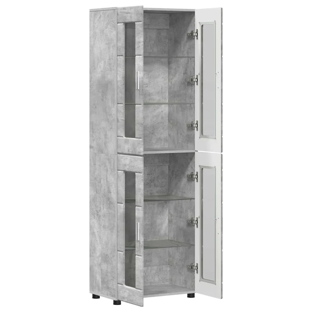 Credenza con lo scaffale FLORIN Grigio cemento 60 x 35 x 182 cm 3397907