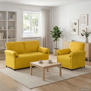 Set di divani 2 pz Giallo Velluto 3424906