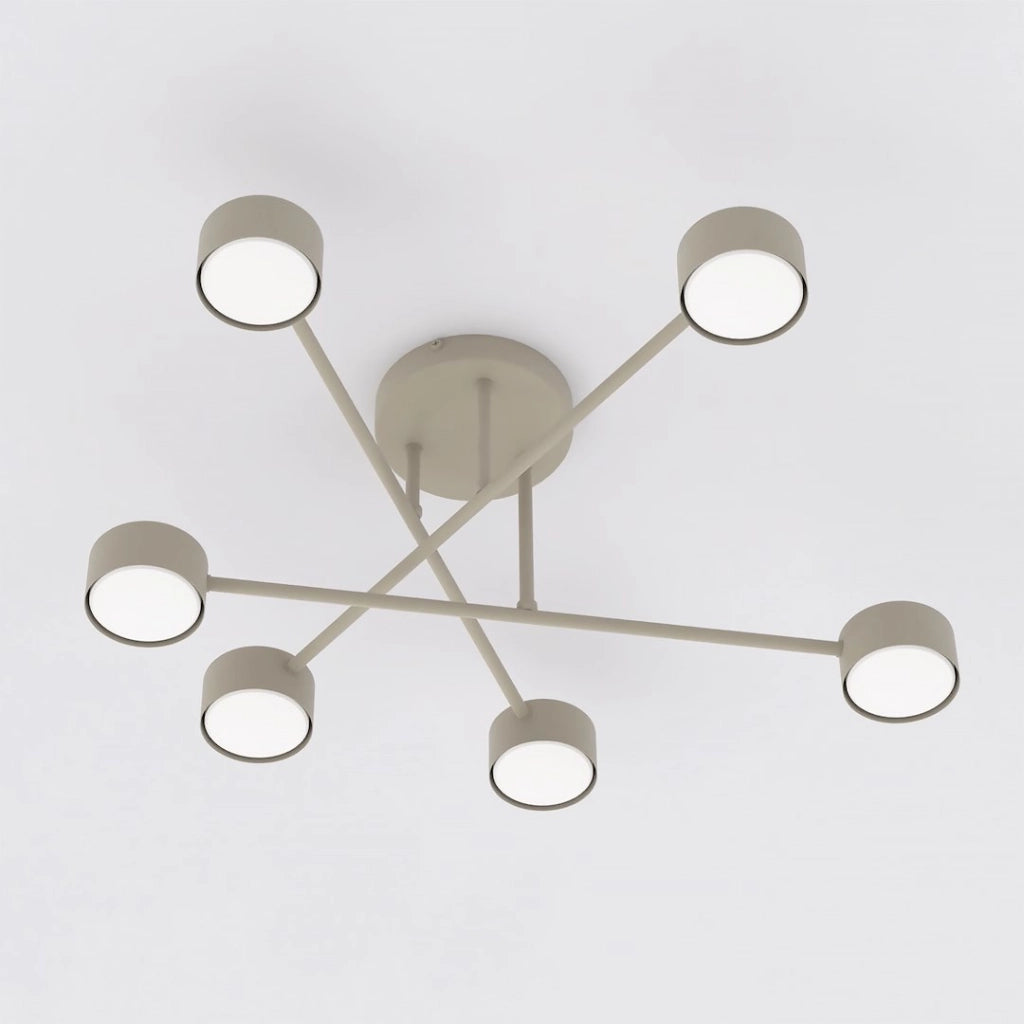 Plafoniera moderna HALO beige 6xGX53 Emibig