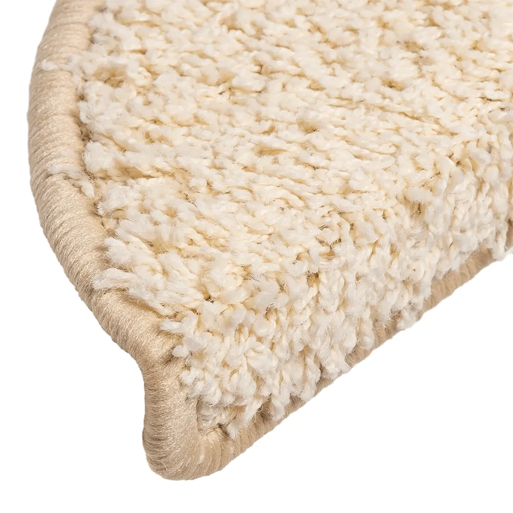 Tappetini per scale 20 pz 56x17x3 cm Crema Semicircolari 3365841