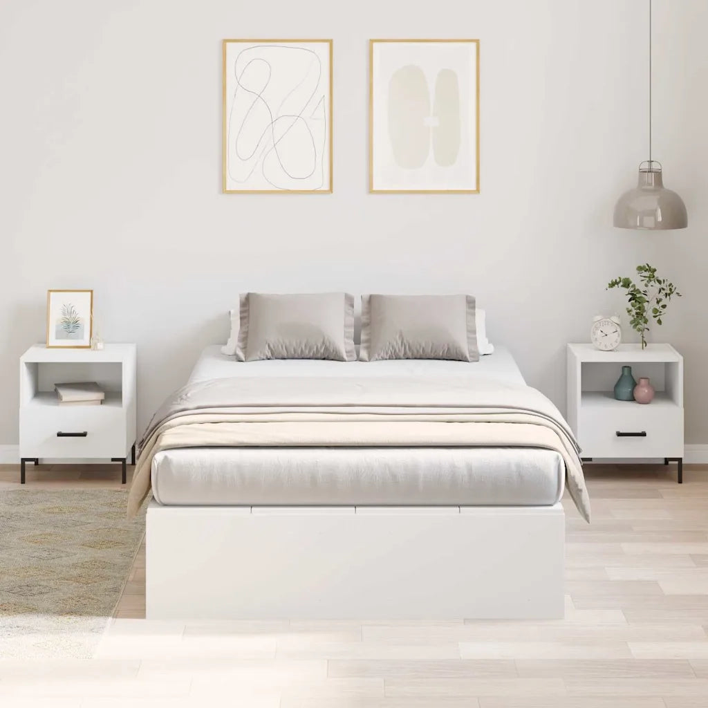 Struttura letto con contenitore Bianco 120 x 200 cm 3335365