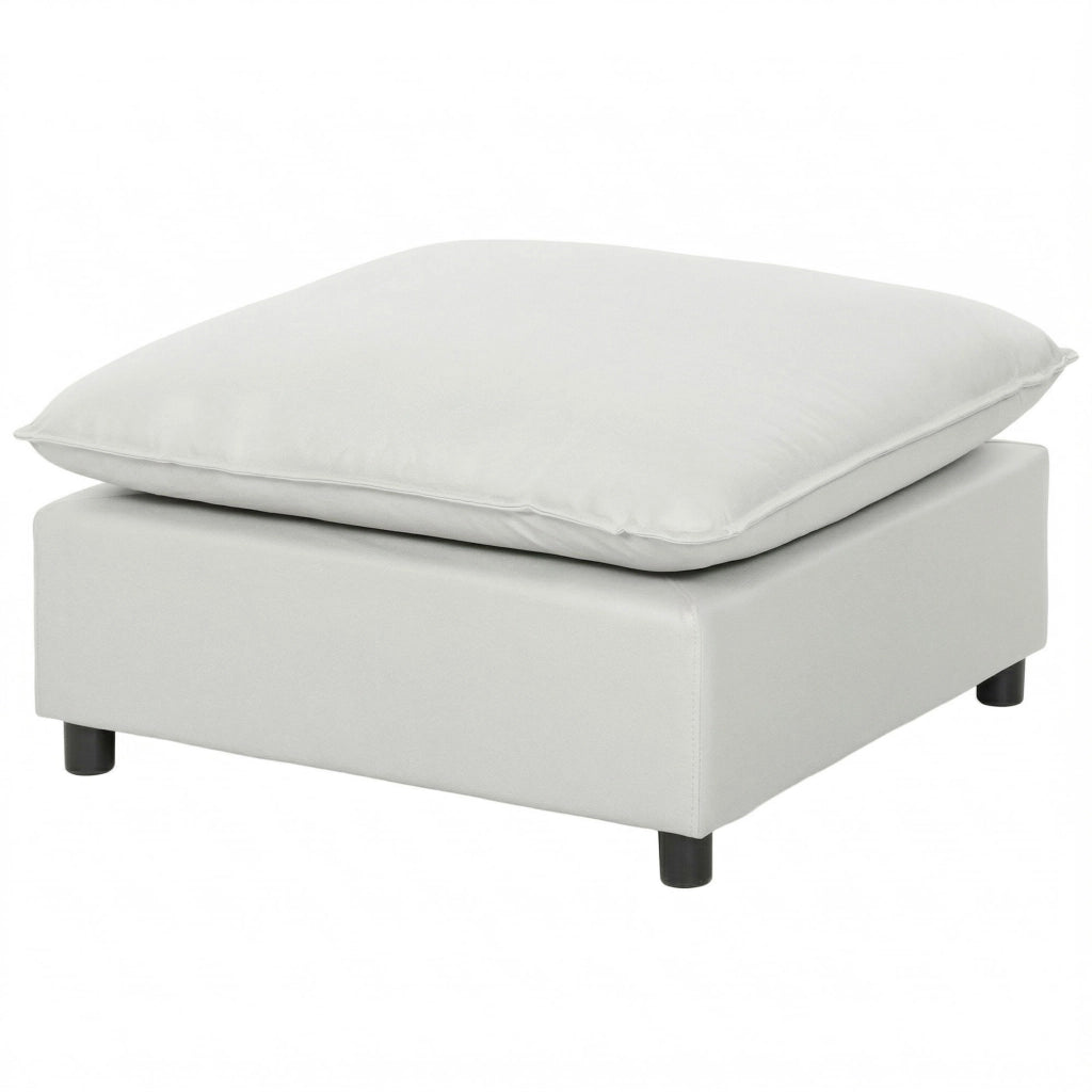 Pouf con gambe in plastica ¨C Minimal ¨C Grigio 75x75x40 cm