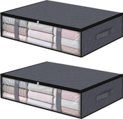 Set di 2 cassetti da letto - Design compattibile per abiti e coperte - 60x45x15 cm
