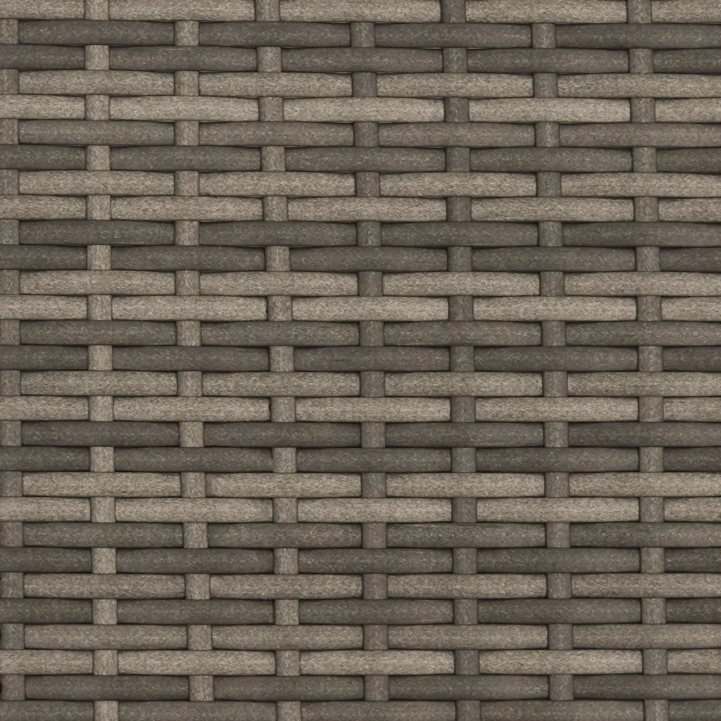 Divano da Giardino 2 Posti con Sgabelli-Sofa da Giardino-Divano da esterno Grigio in Polyrattan 194554