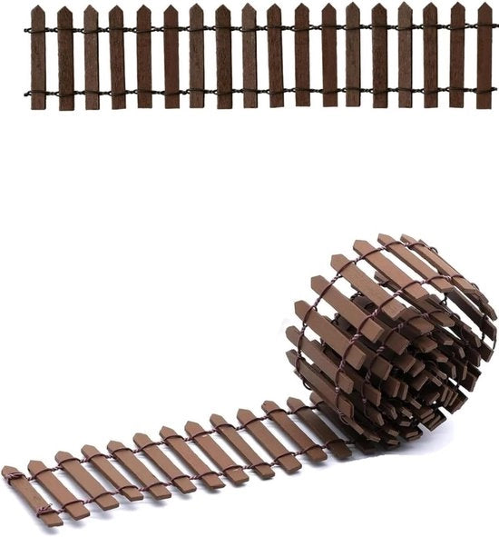 Mini-tuinhek in legno da 2 pezzi 90 cm x 5 cm - decorativi minihedge per casa e giardino - decorazione DIY flessibile con vasi di fiori