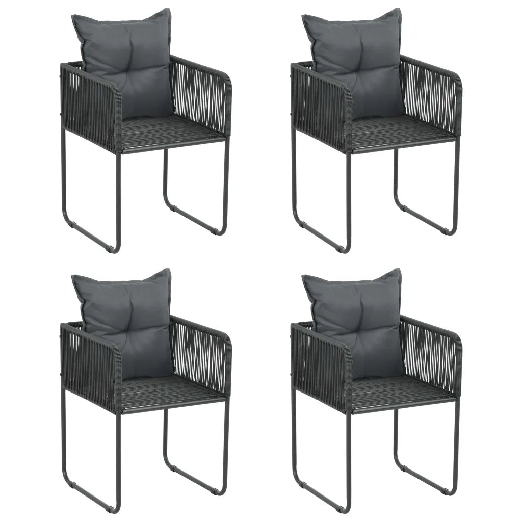 Set da Pranzo da Giardino 5 pz Nero 3156500