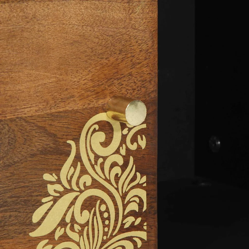Credenza Marrone 80 x 33 x 75 cm Legno di mango massello 4018763