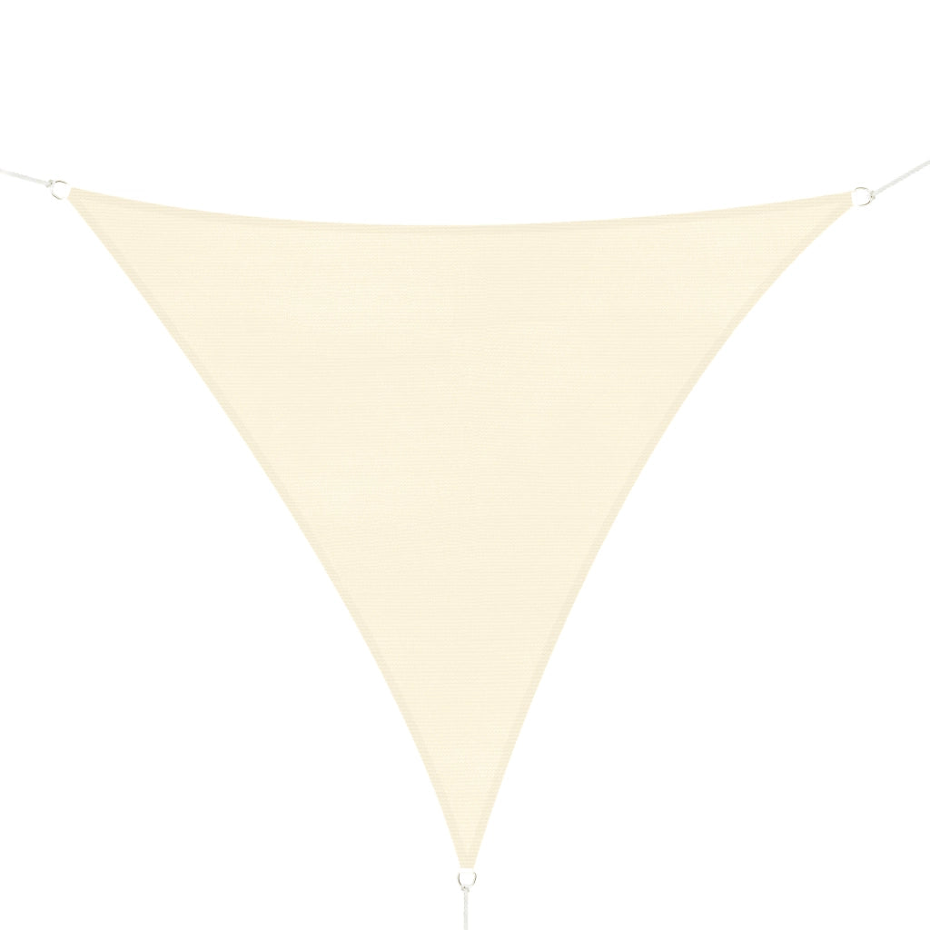 Tenda a Vela Triangolare Parasole per Esterni ¨C zephmum ¨C Crema Bianco Avorio 3x3x3 m