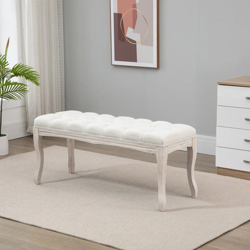Banc Letto Imbottito ¨C Minimal ¨C Beige Lino Legno 110x