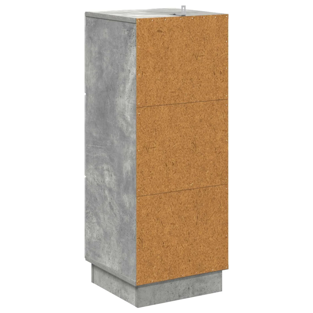 Mobile con Cassetti Grigio Cemento 33 x 34,5 x 87 cm 895308