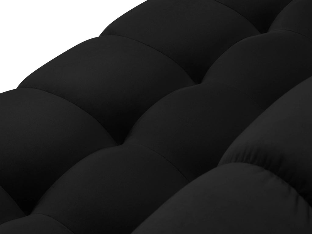 Cosmopolitan Design - Divano panoramico "Bali" 7 posti in velluto nero 