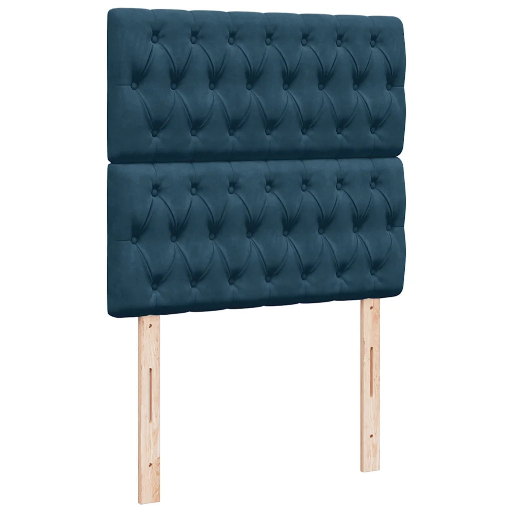Giroletto a Molle con Materasso Blu 100x200 cm in Velluto 3290844
