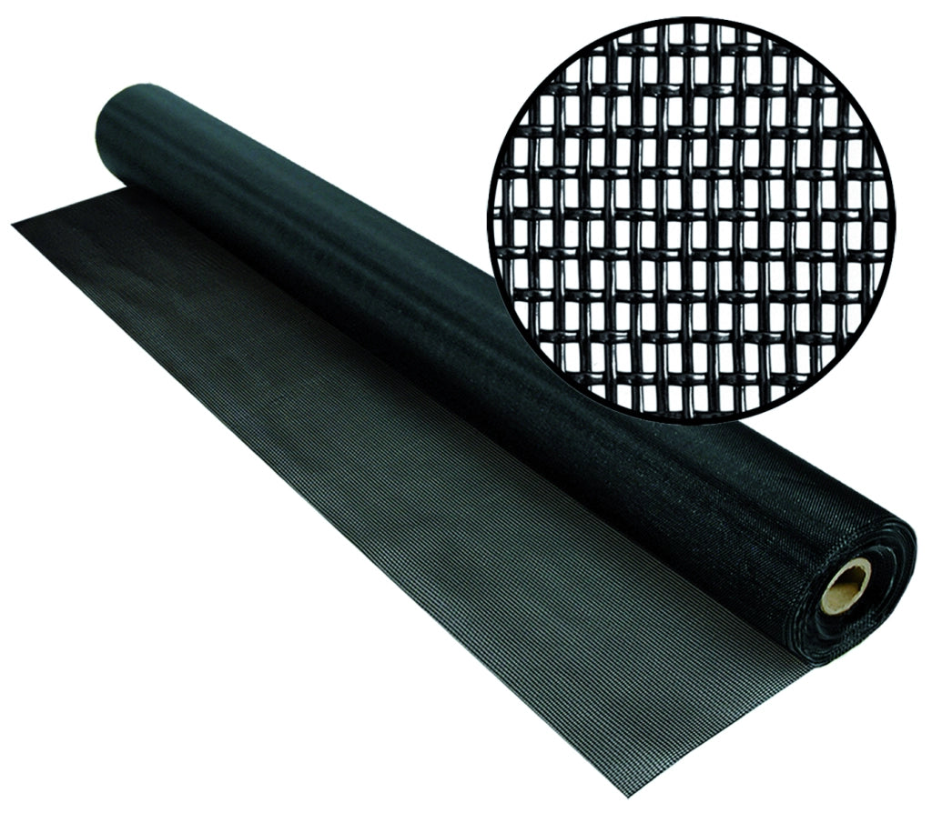 Phifer ZANZARIERA A ROTOLO IN POLIESTERE/PVC PETSCREEN MT.30,5 col.Nero maglia mm.17x10 H. cm. 91,44