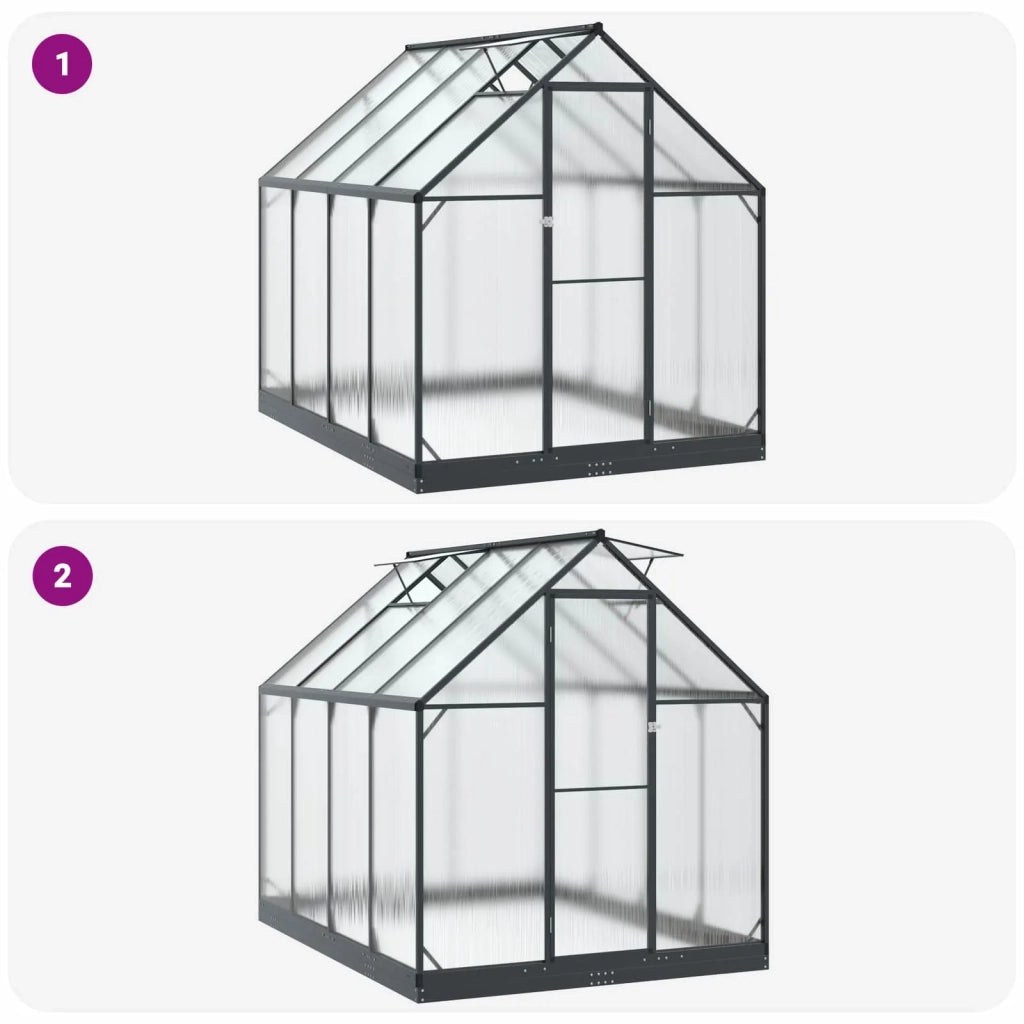 Serra da Giardino con porta Antracite 183,5 x 243,5 x 207 cm 3433042