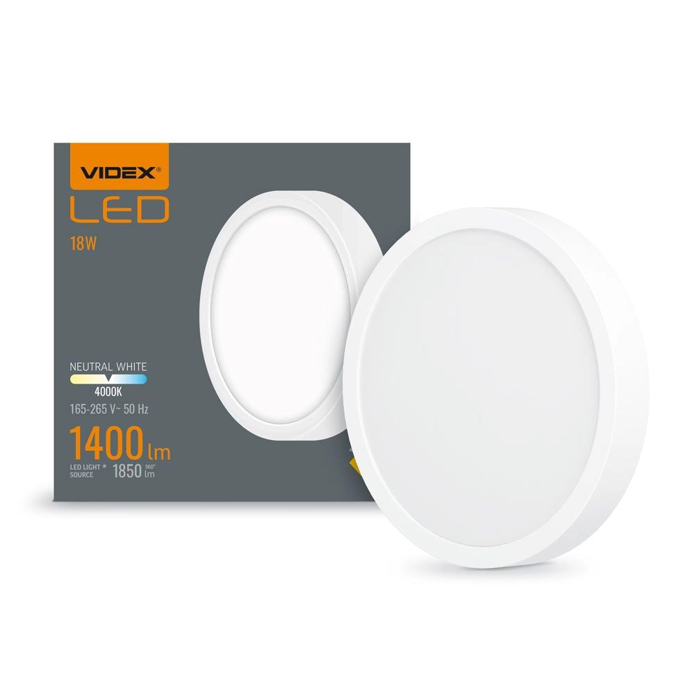 Plafoniera Downlight LED 15W 1850lm 4000K 19,2cm bianca Videx