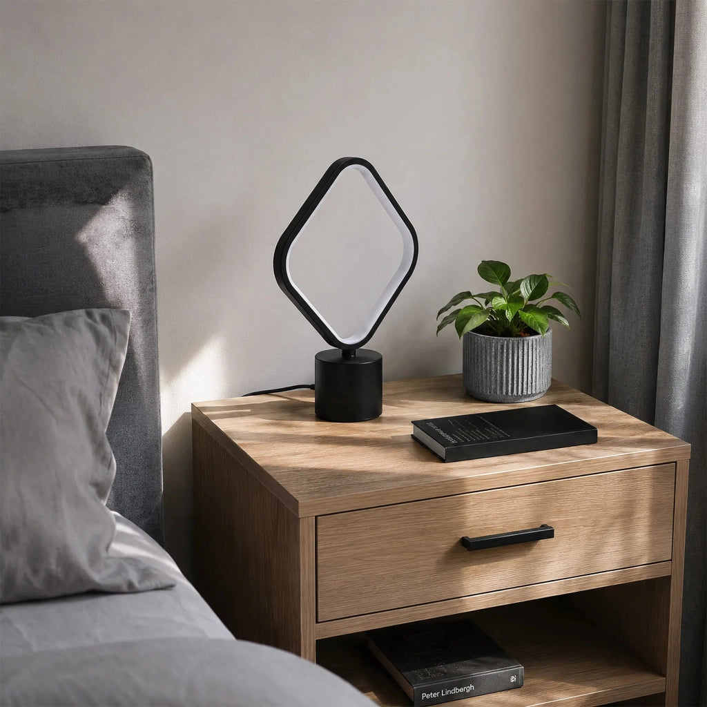 Lampada Da Comodino A Led Lhj124-t Nera
