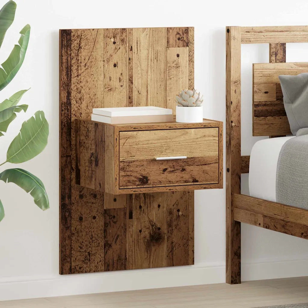 Set di 2 Comodini | Armadio da Notte | Mobiletto da notte Legno vecchio 50 x 32,5 x 80cm