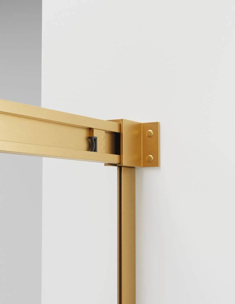 Porta doccia scorrevole 2+2 THALASSA (BASIC) 180 cm Profilo Oro vetro trasparente